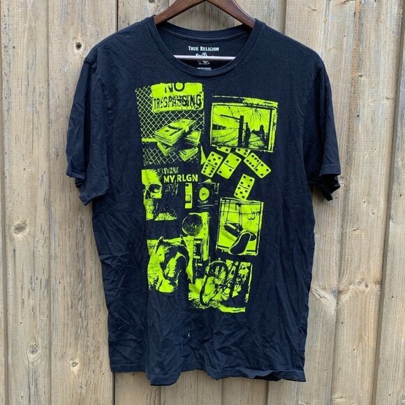 True Religion BIG LOGO T Shirt Large - Picture 1 of 3